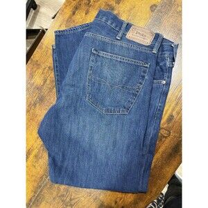 Polo Ralph Lauren Jeans Varick Slim Straight Mens 38x30 Blue Denim 100% Cotton